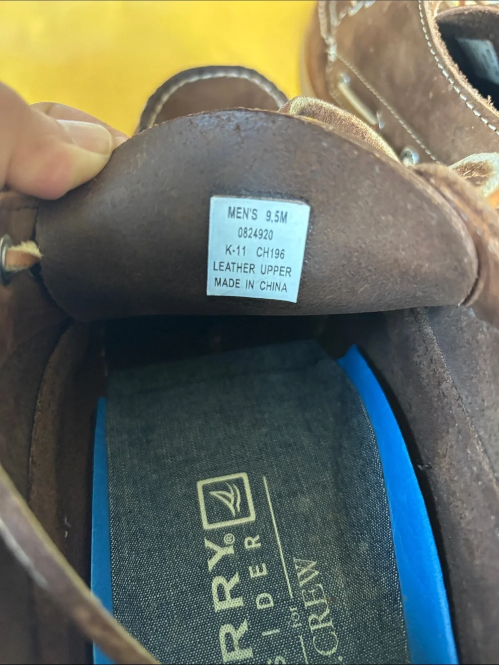 Sperry J. Crew Brown Leather Moc Toe Boat Shoes